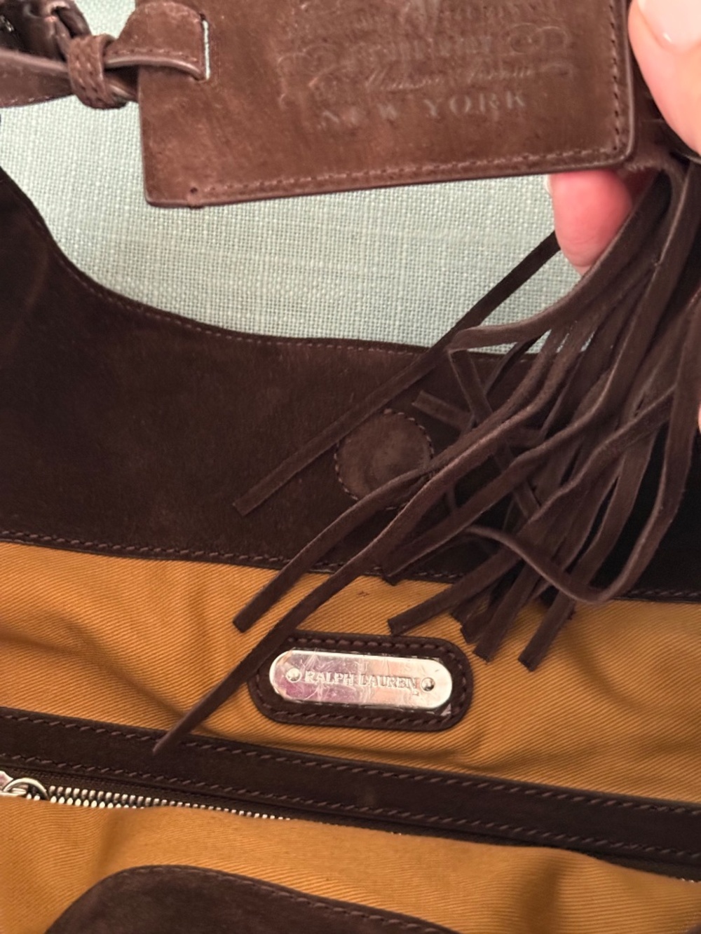 Ralph Lauren Fringe suede shoulder bag - Picture 14 of 14